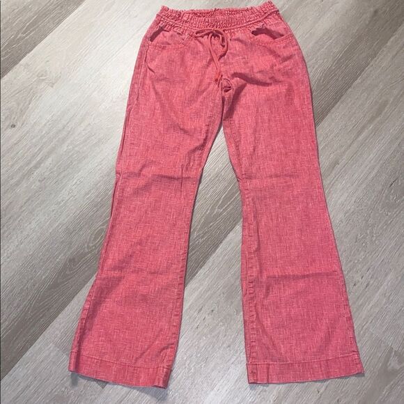 Pants - Freestyle Revolution Red Smocked Waist Linen Pants